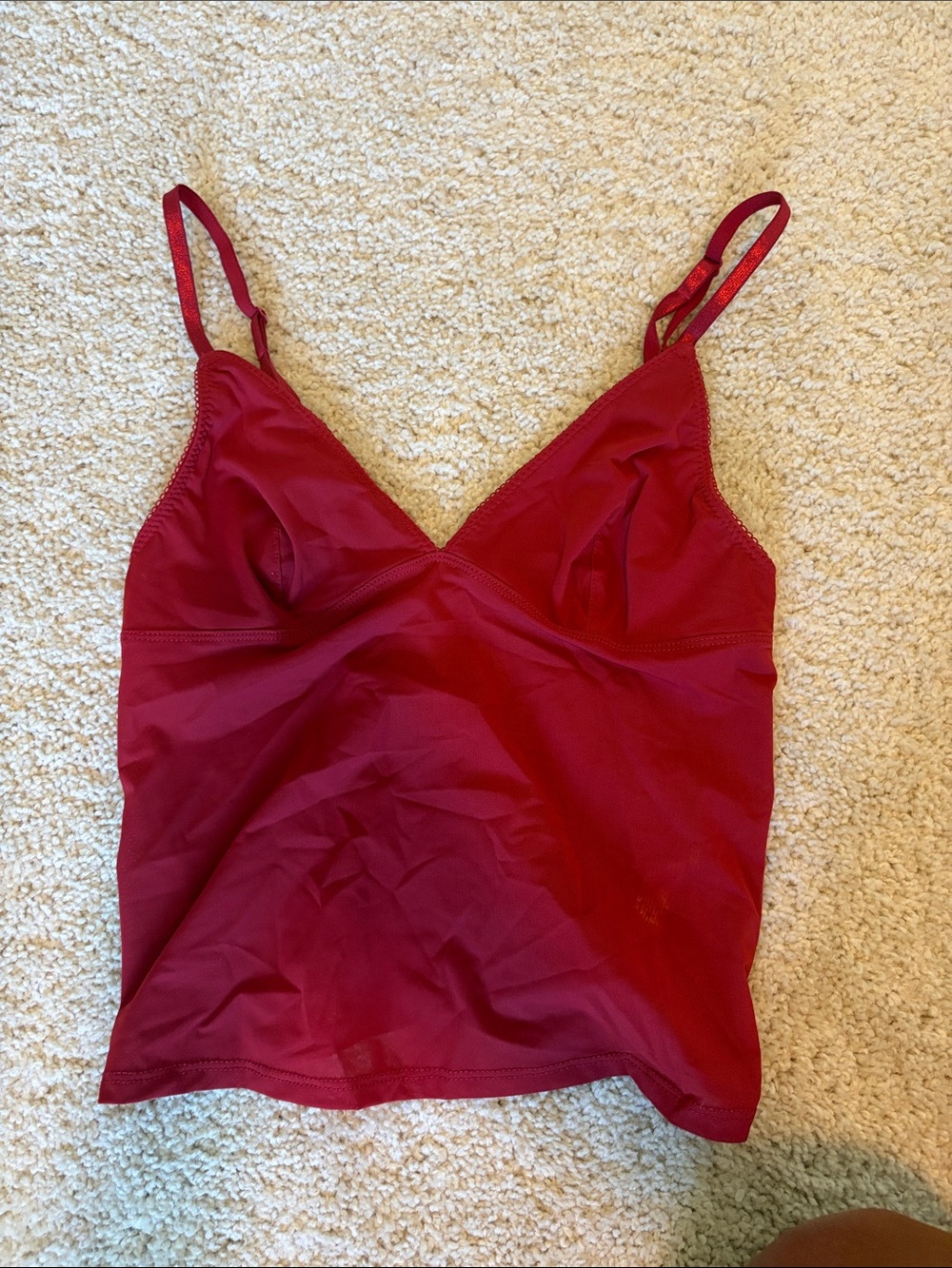 Urban Outfitters Deep Berry Satin Cami